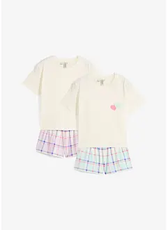 Pyjamas med shorts, av ekologisk bomull (4 delar), bonprix