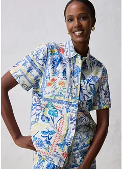 Skjortblus med sidenandel, bonprix