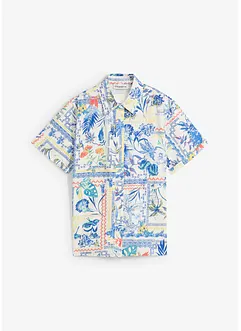Skjortblus med sidenandel, bonprix