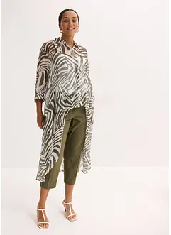 Lång blus i chiffong, bonprix