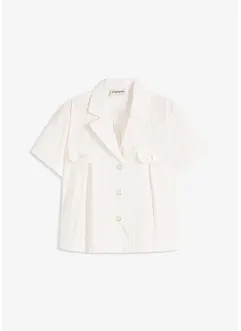 Kort blus i bomullspoplin, bonprix