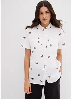 Kortärmad muslinblus, bonprix