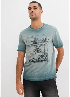 T-shirt med tvättade effekter, av ekologisk bomull, bonprix