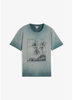 T-shirt med tvättade effekter, av ekologisk bomull, bonprix
