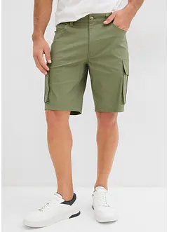 Stretchiga bermudas i cargomodell (2-pack), normal passform, bonprix