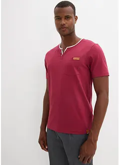 T-shirt med kort knappslå, bonprix