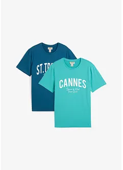 T-shirt i ekologisk bomull (2-pack), bonprix