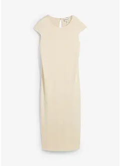 Mellanlång klänning med stickad look, bonprix
