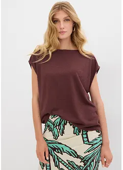 Oversizetopp med stickad look, bonprix