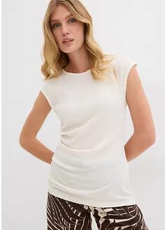 Topp i kräppat material med struktur, bonprix