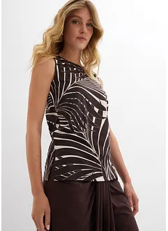 Ärmlös topp med sidslitsar, bonprix