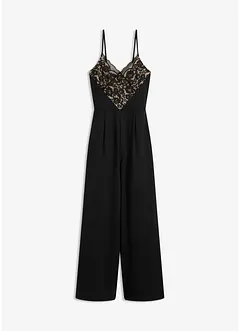 Jerseyjumpsuit med spets, bonprix