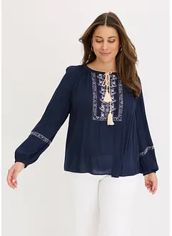 Oversizeblus med broderi, bonprix
