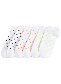 Ankelstrumpor med ekologisk bomull (6-pack), bonprix