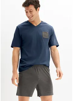 Pyjamas med shorts och bomull (4 delar), bonprix