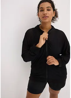 Transparent funktionsjacka i oversizemodell, av mesh, bonprix