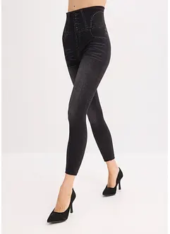 Sömlösa leggings med jeanslook och kraftigt formande effekt, bonprix