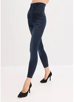 Sömlösa leggings med jeanslook och kraftigt formande effekt, bonprix