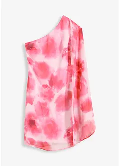 One shoulder-klänning i fintrådig chiffong, bonprix
