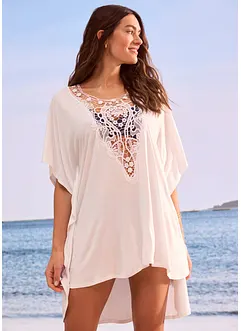 Transparent strandtunika av viskos, bonprix