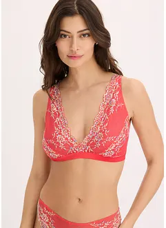 Bralette utan bygel, med flerfärgad spets, bonprix