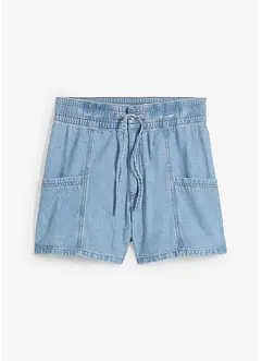Jeansshorts med resårlinning och High Waist, bonprix
