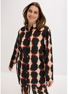 Lång blus med batikmönster, bonprix
