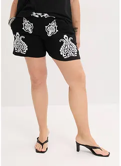 Shorts i mjuk viskosmix med broderi, bonprix