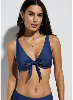 Bikiniöverdel med bygel, jeanslook, bonprix