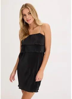 Jerseyklänning med plissering, bonprix