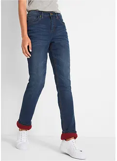 Stretchiga termojeans, raka ben, bonprix