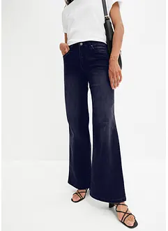 Wide Leg Jeans, Mid Waist, Stretch, bonprix