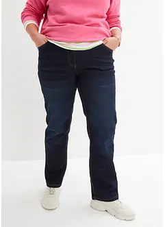 Straight Jeans Mid Waist resårlinning, bonprix