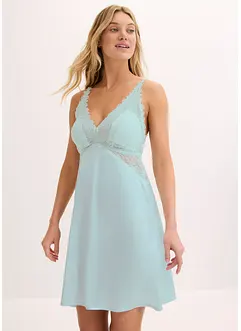 Negligé med glansigt material, bonprix