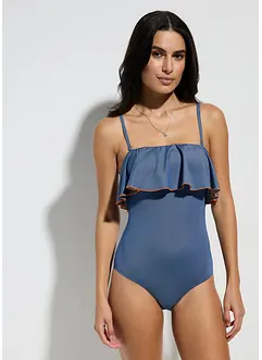 Bandåbaddräkt med jeanslook, bonprix