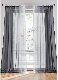 Gardin med färgskiftning i återvunnen polyester (2-pack), bonprix