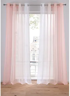 Gardin med färgskiftning i återvunnen polyester (2-pack), bonprix