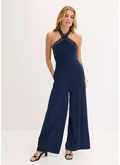 Jerseyjumpsuit med laserskurna cut-outs, bonprix