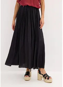 Maxikjol i krinklat material med struktur, bonprix