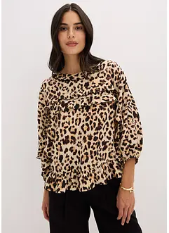 Blus av fintrådig viskosmix, bonprix
