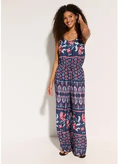 Lång strandjumpsuit i följsam viskos, bonprix