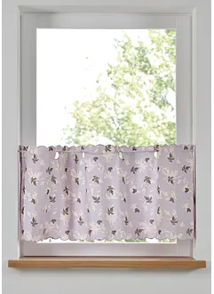 Cafégardin av ekologisk bomull med blommönster, bonprix