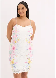 Spetsklänning med smala axelband, bonprix