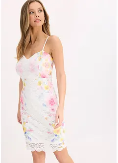 Spetsklänning med smala axelband, bonprix