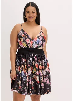 Miniklänning med virkad infällning, bonprix