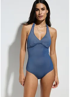 Baddräkt i neckholder-modell i jeanslook, bonprix