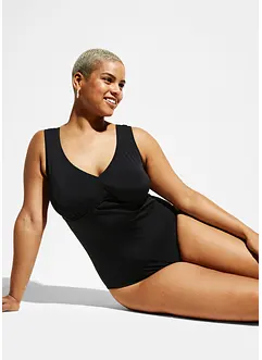 Baddräkt med kraftigt formande effekt och V-ringning, bonprix