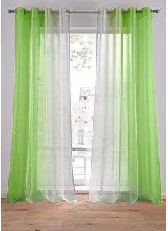 Gardin med färgskiftning i återvunnen polyester (2-pack), bonprix