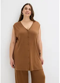 Finstickad väst i lång modell, bonprix