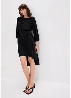 Jerseyklänning med rynkningar, bonprix